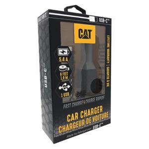 CAT CAT-CLA-USBC USB-Autoladegerät, 5 VAC, 2 Ausgangsanschlüsse, Schwarz, USB-C-Geräte | CQ8HQR 488H44