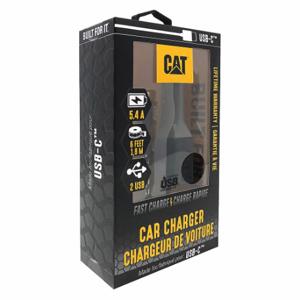 CAT CAT-CLA2-USBC USB-Autoladegerät, 5 VAC, 3 Ausgangsanschlüsse, Schwarz, USB-C-Geräte | CQ8HQW 488H47