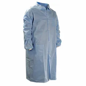 CELLUCAP 3504BXXX Disposable Lab Coat, Mandarin Collar, Knit Cuff, Sms, Blue, 3Xl, Cellucap, 25 PK | CQ8LFE 22CU13