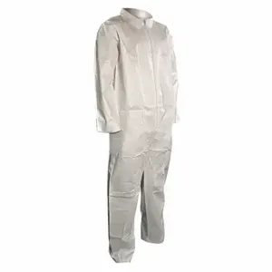 CELLUCAP 5702XX Collared Disposable Coverall, Microporous Film Laminate, Heavy Duty, Serged Seam, White | CQ8LHG 22CU17