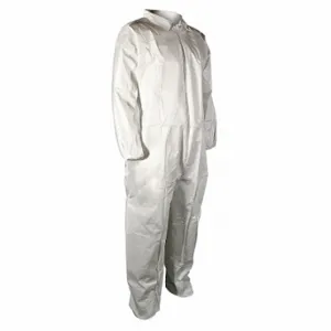 CELLUCAP 5740XXXX Collared Disposable Coverall, Polypropylene, Heavy Duty, Serged Seam, White, Cellucap | CQ8LHH 22CU23