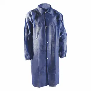 CELLUCAP 63302EWNX Disposable Lab Coat, Polypropylene, Navy Blue, Xl, 30 PK | CQ8LHA 53KA06