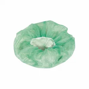 CELLUCAP BIX4BGRM Bouffant Cap, Polypropylene, Green, Bag, L, 100 Pack | CQ8LDN 34FZ81