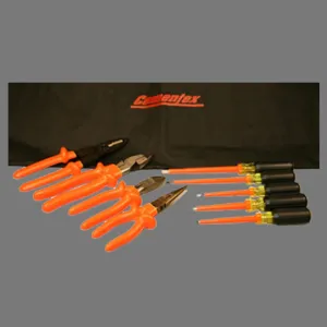 Cementex USA TR-9BEK-CA Electrician Tool Kit, With Robertson Bit, 9 Pieces | CJ4HTV