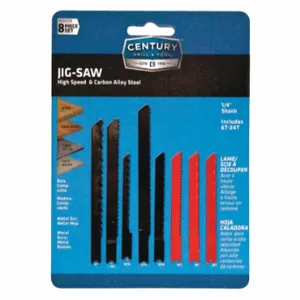 CENTURY DRILL AND TOOL 06908 Jig Saw Blade Set, 8Pc | CQ8LPY 42ZC92