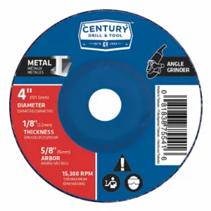 CENTURY DRILL AND TOOL 75541 Abrasive Cut-Off Wheel | CQ8LPH 42YY76