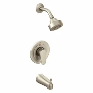 CFG 46301CBNGR Tub and Shower Trim Kit, Moen, Edgestone, Single Function, Brushed Nickel Finish | CQ8LZP 492N34