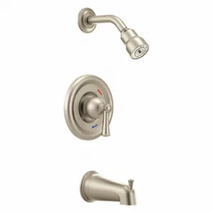 CFG T41311CBN Tub and Shower Trim Kit, Moen, Capstone, Single Function, Brushed Nickel Finish, Trumpet | CQ8LYB 492N84