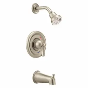 CFG T41311CBNGR Tub and Shower Trim Kit, Moen, Capstone, Single Function, Brushed Nickel Finish | CQ8LYA 492N85