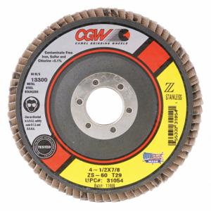 CGW ABRASIVES 31135 Flap Disc, 4.5x7/8, T29, ZS, XL, 80G | CQ8MBA 267W15