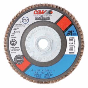 CGW ABRASIVES 39412 Flap Disc, 4.5x5/8-11, T27, A3, Reg, 40G | CQ8MBD 267T45