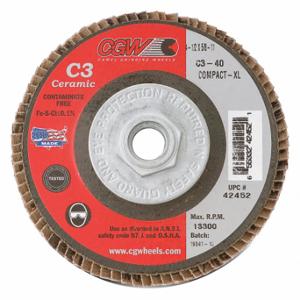 CGW ABRASIVES 42454 Flap Disc, 4.5x5/8-11, C3 Cmpct Cer XL, 60G | CQ8MAH 267T32