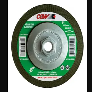 CGW ABRASIVES 49544 Depressed Ctr Whl, 4.5X5/32X5/8-11, 36Gt27 | CQ8MAA 267K71