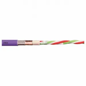 CHAINFLEX CFBUS-066 Bus Cable, CFBUS, USB, TPE Jacket, Red, Shielded, 5 x OD, Order by the Foot, 0.26 Inch Dia | CQ8MCR 801MC3