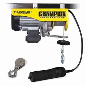 CHAMPION POWER EQUIPMENT 18890 Hoist, Electric, 440/880 lb, 1.1 HP, 120V | CQ8PUL 64VC61