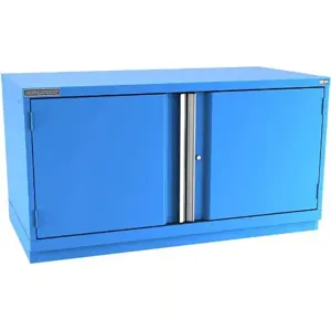 Champion Tool Storage D12002FDIL-BB Cabinet, 56-1/2 x 29-7/8 x 28-1/2 Inch Size, 2 Doors, 1 Shelf, Bright Blue | CJ6BZR