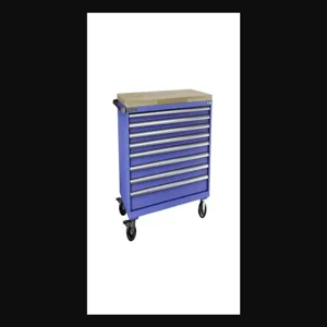 Champion Tool Storage D15000801ILCMB8BBT-BB Cabinet, 56-1/2 x 43-1/4 x 28-1/2 Inch Size, 8 Drawers, 284 Compartment, Bright Blue | CJ6BEF