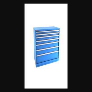 Champion Tool Storage D18000701ILCFTB-BB Cabinet, 56-1/2 x 41-3/4 x 28-1/2 Inch Size, 7 Drawers, 162 Compartment, Bright Blue | CJ6BLX
