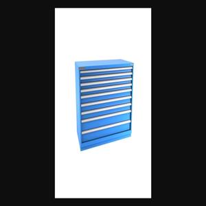 Champion Tool Storage D18000901ILCFTB-BB Cabinet, 56-1/2 x 41-3/4 x 28-1/2 Inch Size, 9 Drawers, 256 Compartment, Bright Blue | CJ6BLY