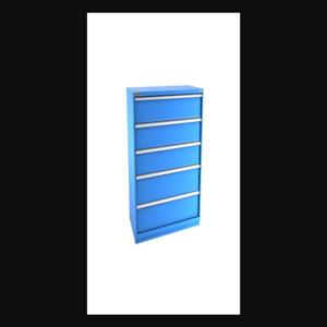 Champion Tool Storage D27000501ILCFTB-BB Cabinet, 56-1/2 x 59-1/2 x 28-1/2 Inch Size, 5 Drawers, 36 Compartment, Bright Blue | CJ6BLZ