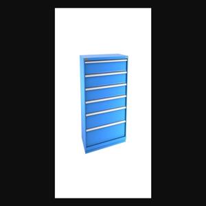 Champion Tool Storage D27000601ILCFTB-BB Cabinet, 56-1/2 x 59-1/2 x 28-1/2 Inch Size, 6 Drawers, 117 Compartment, Bright Blue | CJ6BMA