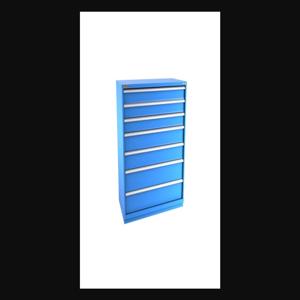 Champion Tool Storage D27000701ILCFTB-BB Cabinet, 56-1/2 x 59-1/2 x 28-1/2 Inch Size, 7 Drawers, 144 Compartment, Bright Blue | CJ6BMB