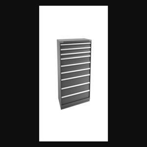 Champion Tool Storage D27000901ILCFTB-DG Cabinet, 56-1/2 x 59-1/2 x 28-1/2 Inch Size, 9 Drawers, 174 Compartment, Dark Gray | CJ6BVY