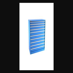 Champion Tool Storage D27001001ILCFTB-BB Cabinet, 56-1/2 x 59-1/2 x 28-1/2 Inch Size, 10 Drawers, 210 Compartment, Bright Blue | CJ6BMD