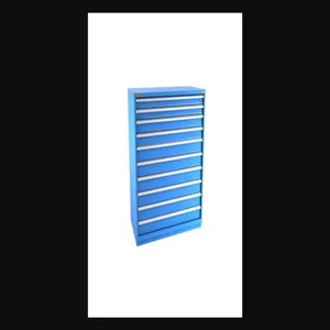 Champion Tool Storage D27001001ILCFTB-BB Cabinet, 56-1/2 x 59-1/2 x 28-1/2 Inch Size, 10 Drawers, 210 Compartment, Bright Blue | CJ6BMD