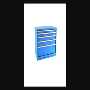 Champion Tool Storage E15000501ILCFTB-BB Cabinet, 47 x 35-7/8 x 28-1/2 Inch Size, 5 Drawers, 132 Compartment, Bright Blue | CJ6BKX