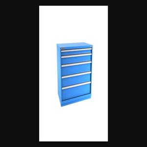 Champion Tool Storage E18000502ILCFTB-BB Cabinet, 47 x 41-3/4 x 28-1/2 Inch Size, 5 Drawers, 128 Compartment, Bright Blue | CJ6BLD