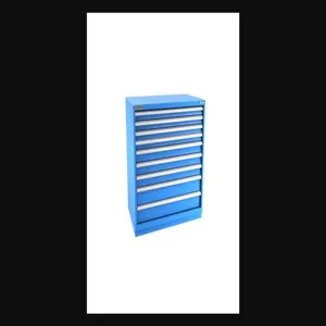 Champion Tool Storage E18000902ILCFTB-BB Cabinet, 47 x 41-3/4 x 28-1/2 Inch Size, 9 Drawers, 240 Compartment, Bright Blue | CJ6BLJ