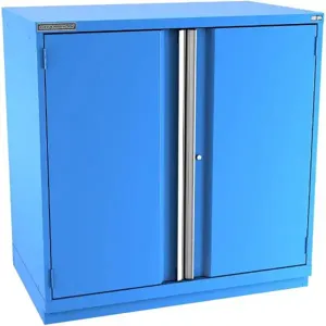 Champion Tool Storage E18002FDIL-BB Cabinet, 47 x 41-3/4 x 28-1/2 Inch Size, 2 Doors, 2 Shelves, Bright Blue | CJ6BZK