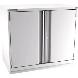 Champion Tool Storage E18002FDIL-LG Cabinet, 47 x 41-3/4 x 28-1/2 Inch Size, 2 Doors, 2 Shelves, Light Gray | CJ6CBA