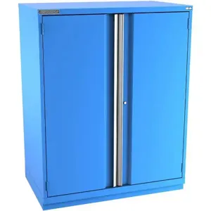 Champion Tool Storage E27002FDIL-BB Cabinet, 47 x 59-1/2 x 28-1/2 Inch Size, 2 Doors, 3 Shelves, Bright Blue | CJ6BZM