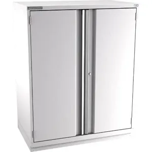 Champion Tool Storage E27002FDIL-LG Cabinet, 47 x 59-1/2 x 28-1/2 Inch Size, 2 Doors, 3 Shelves, Light Gray | CJ6CBC