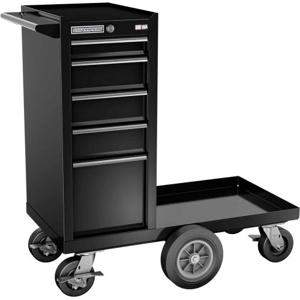 Champion Tool Storage FMP1505LMC-BK Maintenance Cart, 15 Inch Width, 20 Inch Depth, 5 Drawer-Black | CJ6CED
