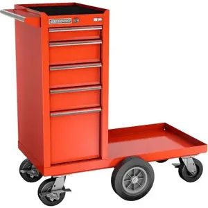 Champion Tool Storage FMP1505LMC-RD Maintenance Cart, 15 Inch Width, 20 Inch Depth, 5 Drawer-Red | CJ6CEC