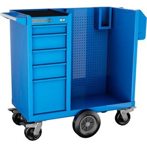 Champion Tool Storage FMP1505LMCS-BL Cabinet, 15 x 20 Inch Size, 5 Drawers, Sanitization Cart, Blue | CJ6BDG