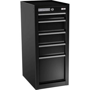 Champion Tool Storage FMP1505SL-BK Side Cabinet, 15 x 20 Inch Size, 5 Drawers, Black | CJ6BDC