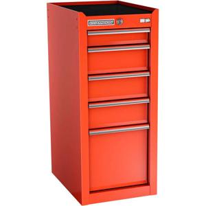 Champion Tool Storage FMP1505SL-RD Side Cabinet, 15 x 20 Inch Size, 5 Drawers, Red | CJ6BDB