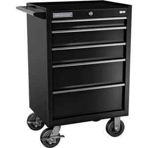 Champion Tool Storage FMP2705RC-BK Cabinet, 27 x 20 Inch Size, 5 Drawers, Casters, Black | CJ6BCX