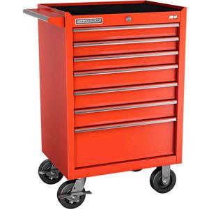 Champion Tool Storage FMP2707RC-RD Cabinet, 27 x 20 Inch Size, 7 Drawers, Casters, Red | CJ6BCW