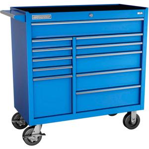 Champion Tool Storage FMP4111RC-BL Cabinet, 41 x 20 Inch Size, 11 Drawers, Casters, Blue | CJ6BBP