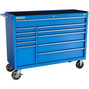Champion Tool Storage FMP5411RC-BL Cabinet, 54 x 20 Inch Size, 11 Drawers, Casters, Blue | CJ6BBL