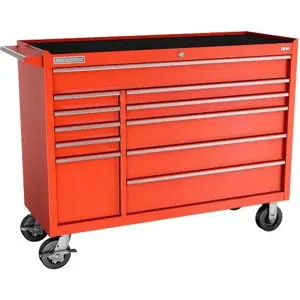 Champion Tool Storage FMP5411RC-RD Cabinet, 54 x 20 Inch Size, 11 Drawers, Casters, Red | CJ6BBJ