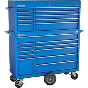 Champion Tool Storage FMP5421MC-BL Cabinet, 54 x 20 Inch Size, 21 Drawers, Top Chest/Cabinet and Cart,Blue | CJ6BCF