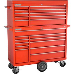 Champion Tool Storage FMP5421MC-RD Cabinet, 54 x 20 Inch Size, 21 Drawers, Top Chest/Cabinet and Cart,Red | CJ6BCB
