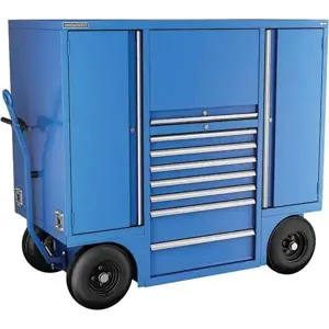 Champion Tool Storage FMX2PC-BL Workshop Tools and Parts Cabinet, 2PC, 72 x 66 x 36 Inch Size, Gloss Blue | CJ6CKV