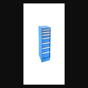 Champion Tool Storage N18000701ILCFTB-BB Cabinet, 22-3/16 x 41-3/4 x 28-1/2 Inch Size, 7 Drawers, 74 Compartment, Bright Blue | CJ6BJG